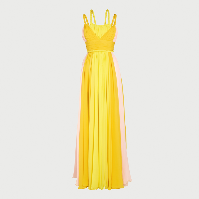 giambattista valli Robe longue Sunrise en soie avec fente