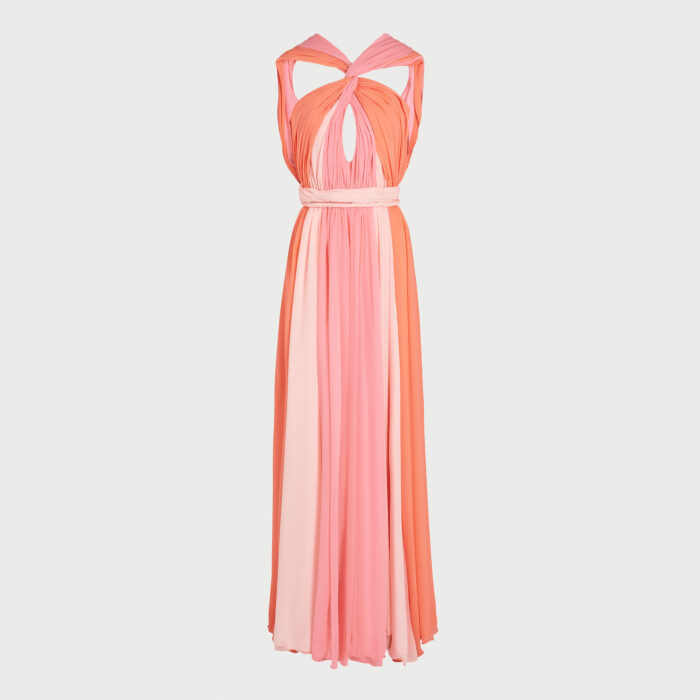 giambattista valli Robe longue Sunset en soie avec fente