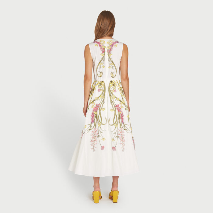 Giambattista Valli Robe Longuette Wildflowers En Popeline