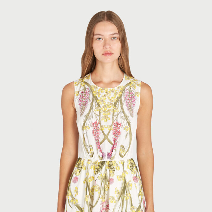 Giambattista Valli Robe Longuette Wildflowers En Popeline