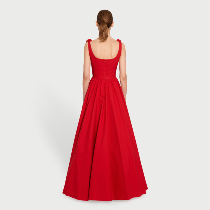 Giambattista Valli Robe Maxi Amarena En Popeline Avec Roses