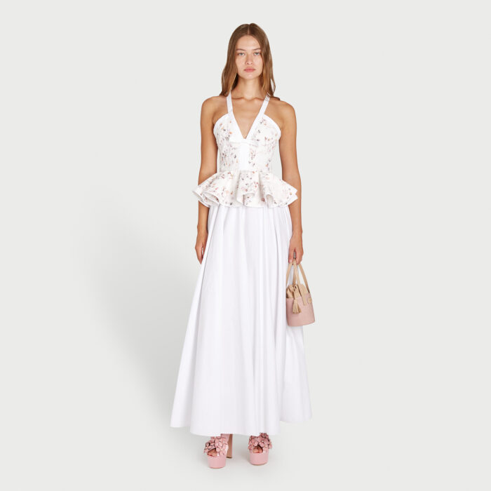 Giambattista Valli Robe Midi En Jacquard Et Popeline