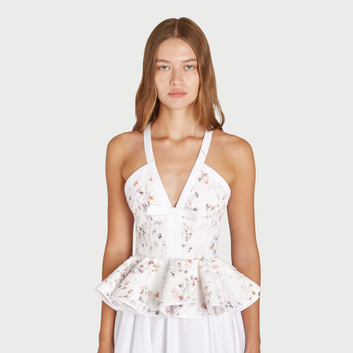 Giambattista Valli Robe Midi En Jacquard Et Popeline