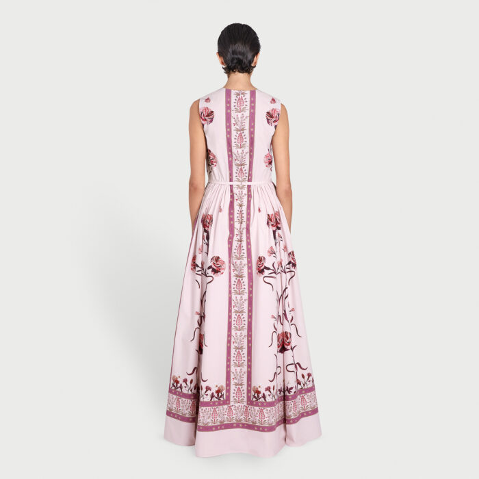 Giambattista Valli Robe Rose Screen Carnation En Popeline