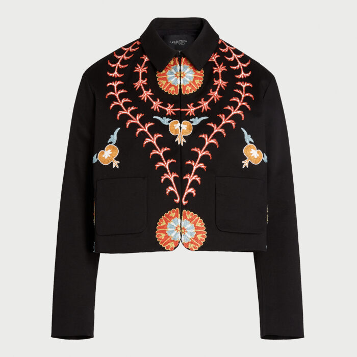 giambattista valli Veste courte en gabardine Silk Road