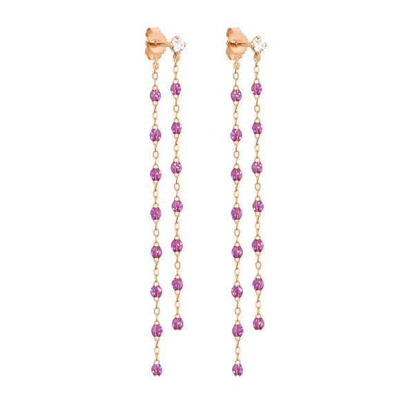 gigi clozeau Boucles d'oreilles Dansantes Classique Gigi galaxy diamants or rose