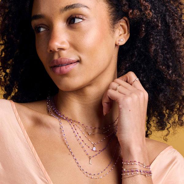 Gigi Clozeau Boucles D'oreilles Galaxy Classique Gigi Or Rose