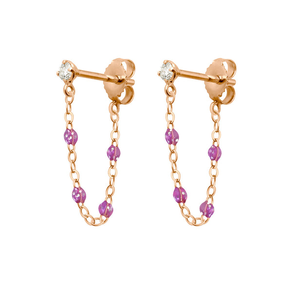 gigi clozeau Boucles d'oreilles galaxy Gigi Suprême or rose diamants