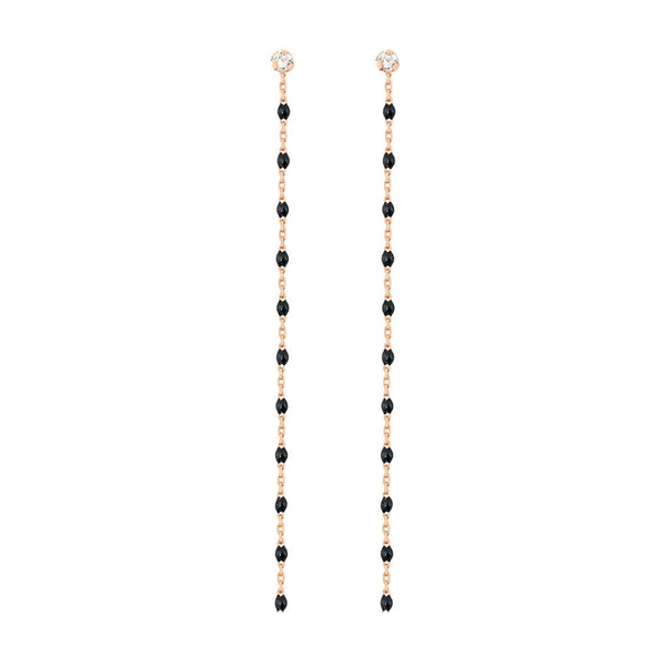 gigi clozeau Boucles d'oreilles noire Gigi Party diamants or rose gigi clozeau Boucles d'oreilles noire Gigi Party diamants or rose