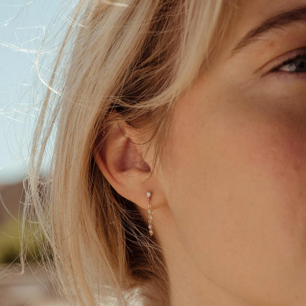 Gigi Clozeau Boucles D'oreilles Opale Gigi Suprême Or Rose Diamants