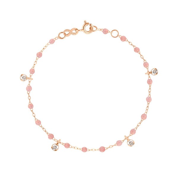gigi clozeau Bracelet blush Gigi Suprême or rose 4 diamants 17 cm