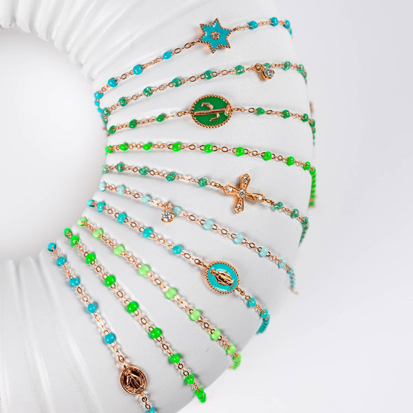 Gigi Clozeau Bracelet Cactus Résine Prairie Or Rose