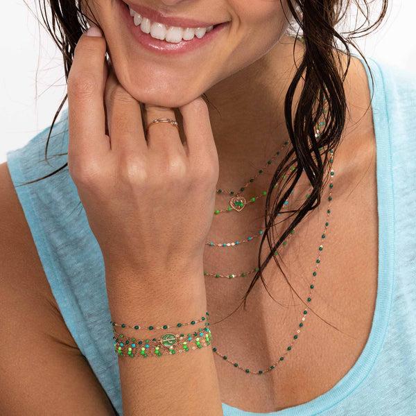 Gigi Clozeau Bracelet Cactus Résine Prairie Or Rose