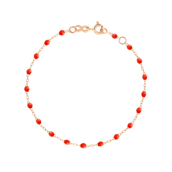 gigi clozeau Bracelet cheville corail Classique Gigi or rose 24 cm