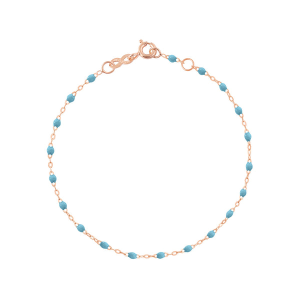 gigi clozeau Bracelet cheville turquoise Classique Gigi or rose 24 cm