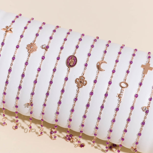 Gigi Clozeau Bracelet Galaxy Clé Diamants Or Rose 17 Cm