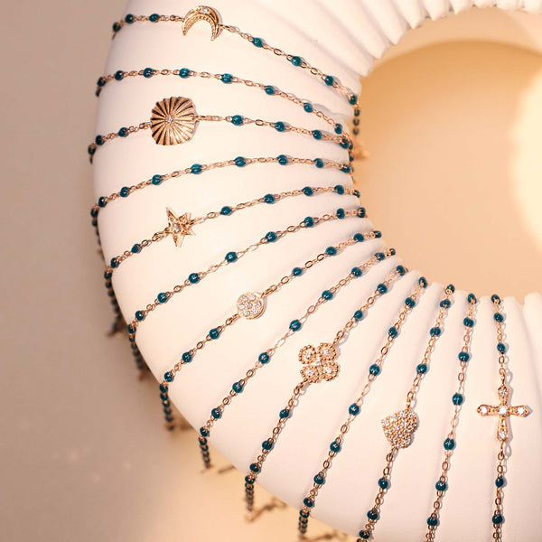 Gigi Clozeau Bracelet Jungle Miss Lumière Diamant Or Rose 17 Cm