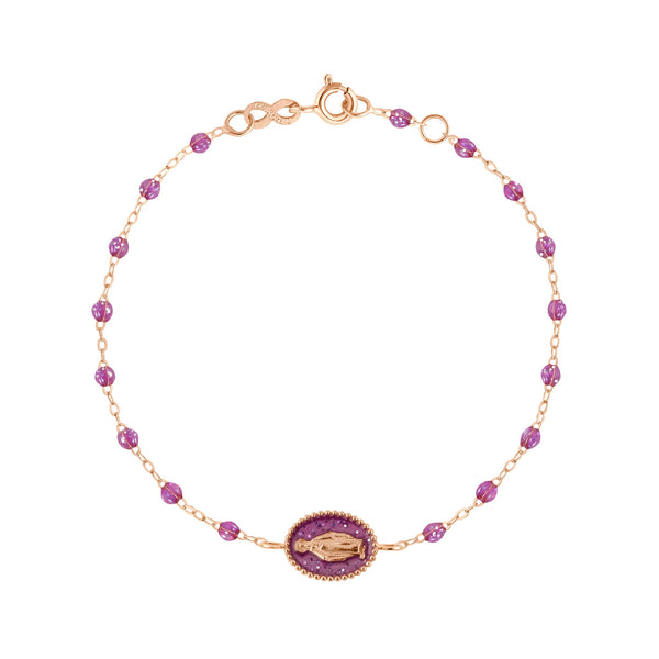 gigi clozeau Bracelet Madone résine galaxy or rose 17 cm