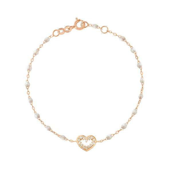 gigi clozeau Bracelet opale Cœur Suprême diamants or rose 17 cm gigi clozeau Bracelet opale Cœur Suprême diamants or rose 17 cm