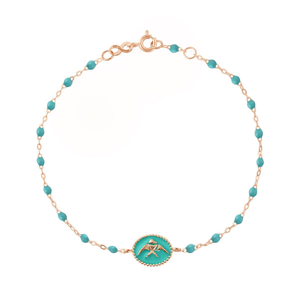 gigi clozeau Bracelet Poisson Ange résine turquoise vert or rose 17 cm