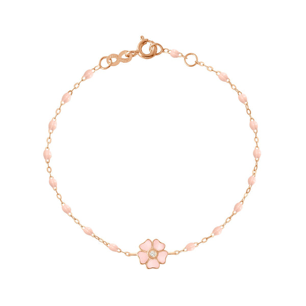 gigi clozeau Bracelet rose bébé Fleur diamant or rose 17 cm gigi clozeau Bracelet rose bébé Fleur diamant or rose 17 cm