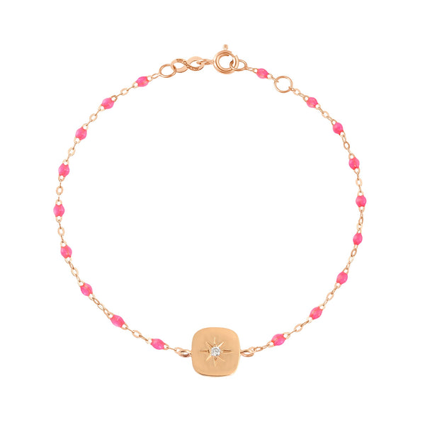 gigi clozeau Bracelet rose fluo Miss Gigi diamant or rose 17 cm