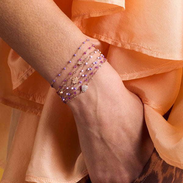 Gigi Clozeau Bracelet Sparkle In Love Diamants Or Rose 17 Cm