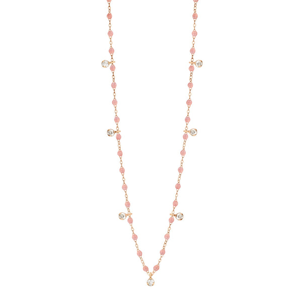 gigi clozeau Collier blush Gigi Suprême or rose 7 diamants 50 cm