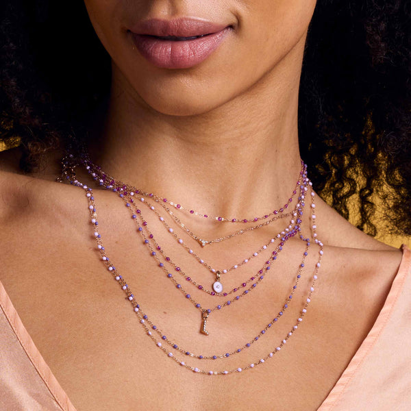 Gigi Clozeau Collier Galaxy Classique Gigi Or Rose 42 Cm