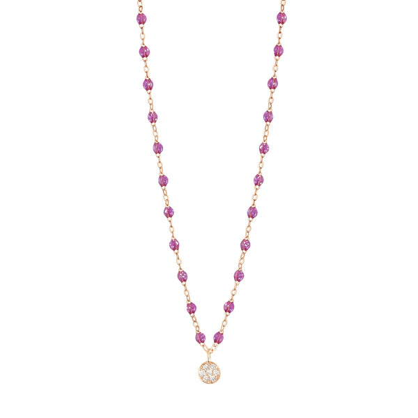 gigi clozeau Collier galaxy Puce diamants or rose 42 cm