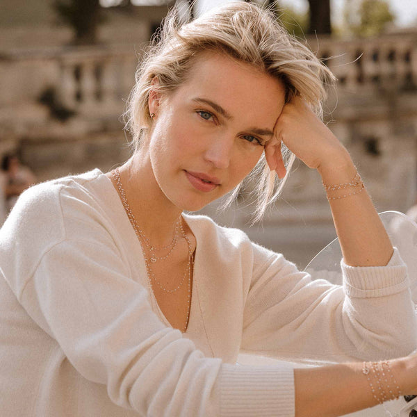 Gigi Clozeau Collier Opale Cœur Suprême Diamants Or Rose 42 Cm