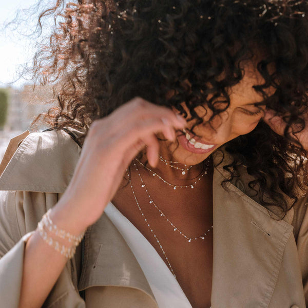 Gigi Clozeau Collier Opale Gigi Suprême Or Rose 10 Diamants 60 Cm