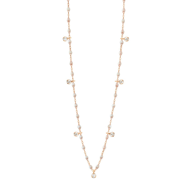 gigi clozeau Collier opale Gigi Suprême or rose 7 diamants 50 cm