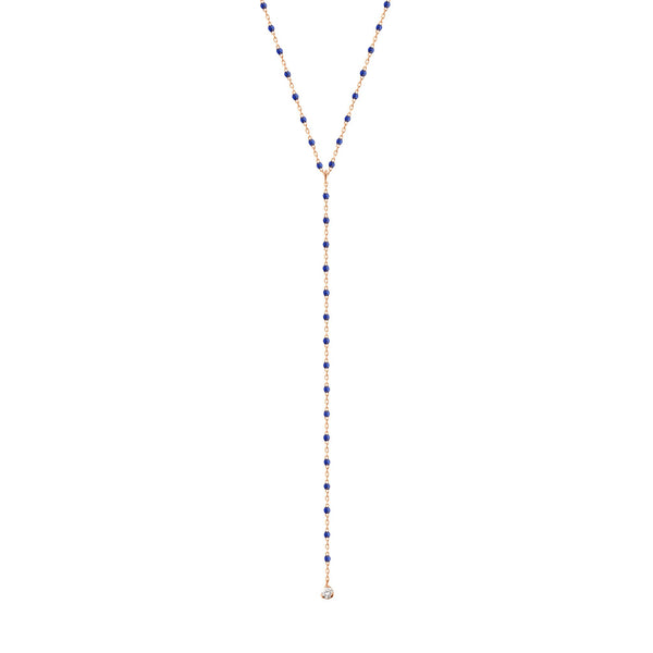 gigi clozeau Collier prusse Mini Gigi party Y or rose 1 diamant 50 cm