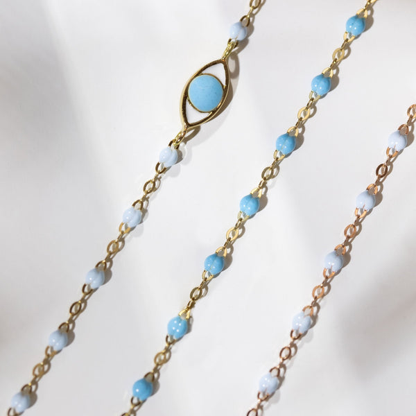 Gigi Clozeau Collier Turquoise Classique Gigi Or Rose 42 Cm