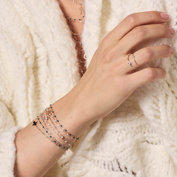 Gigi Clozeau Bague Dot Diamant Or Rose T 54