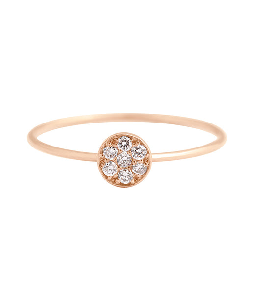 gigi clozeau Bague Puce diamants or rose T 52
