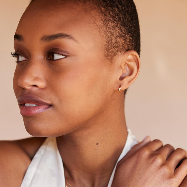 Gigi Clozeau Créoles Lucky Diamants Or Rose