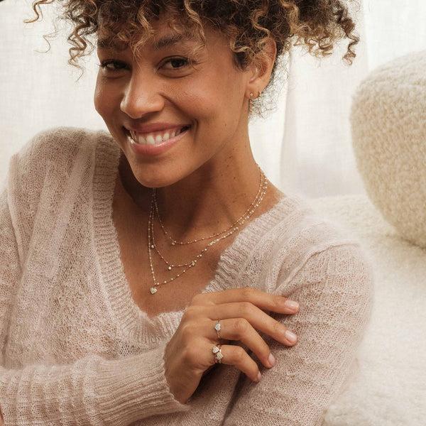 Gigi Clozeau Créoles Lucky Diamants Or Rose