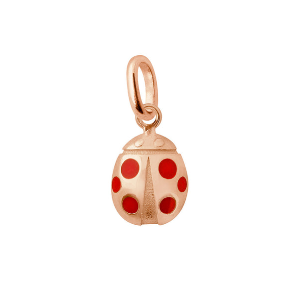 gigi clozeau Pendentif coquelicot Ladybug or rose