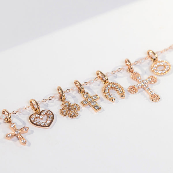 Gigi Clozeau Pendentif Croix Diamants Or Rose