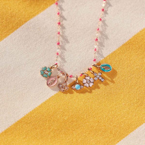 Gigi Clozeau Pendentif Croix Diamants Or Rose