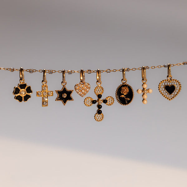 Gigi Clozeau Pendentif In Love Diamants Or Rose