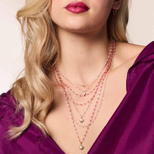 Gigi Clozeau Pendentif Lucky Coeur Or Rose