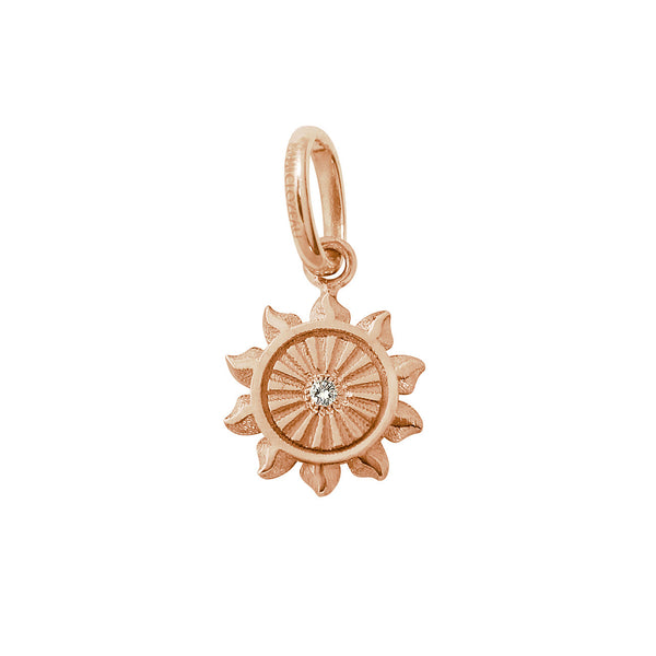 gigi clozeau Pendentif Lucky Sun diamant or rose