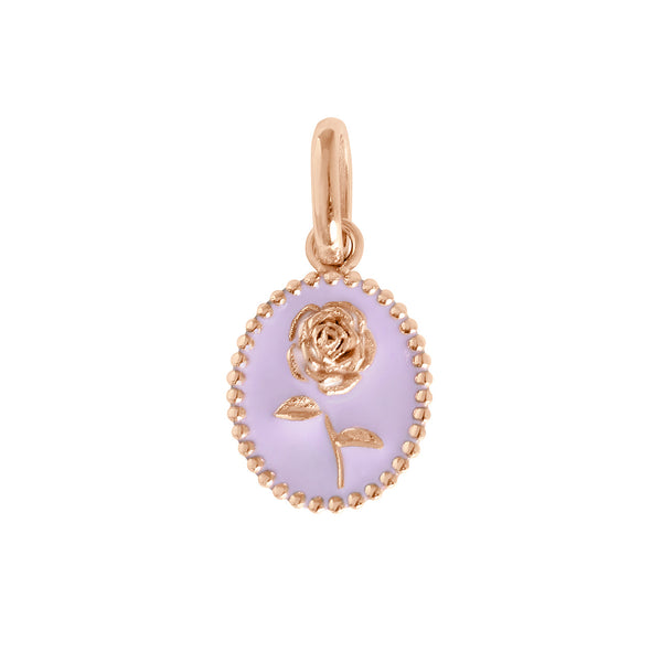 gigi clozeau Pendentif Rose résine parme or rose