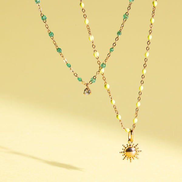 Gigi Clozeau Pendentif Soleil Or Rose