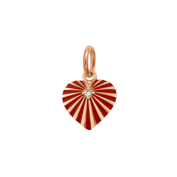gigi clozeau Pendentif Cœur Lumière diamant or rose en édition limitée