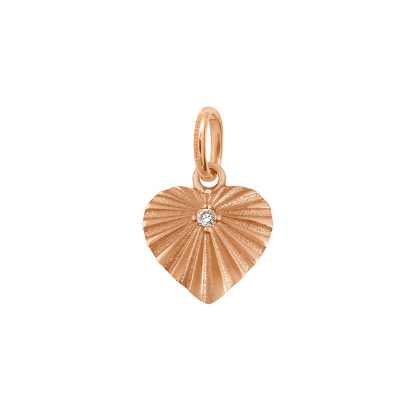 gigi clozeau Pendentif Cœur Lumière diamant or rose