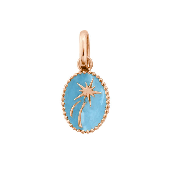 gigi clozeau Pendentif Etoile Espoir résine turquoise or rose